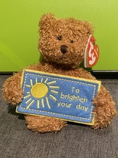 TY Beanie Babies Greetings Bear - To Brighten Your Day 12cm Tall