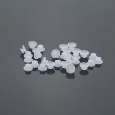 10Pcs Dental Orthodontic Ceramic Clear Lingual Button Bondable Round Base