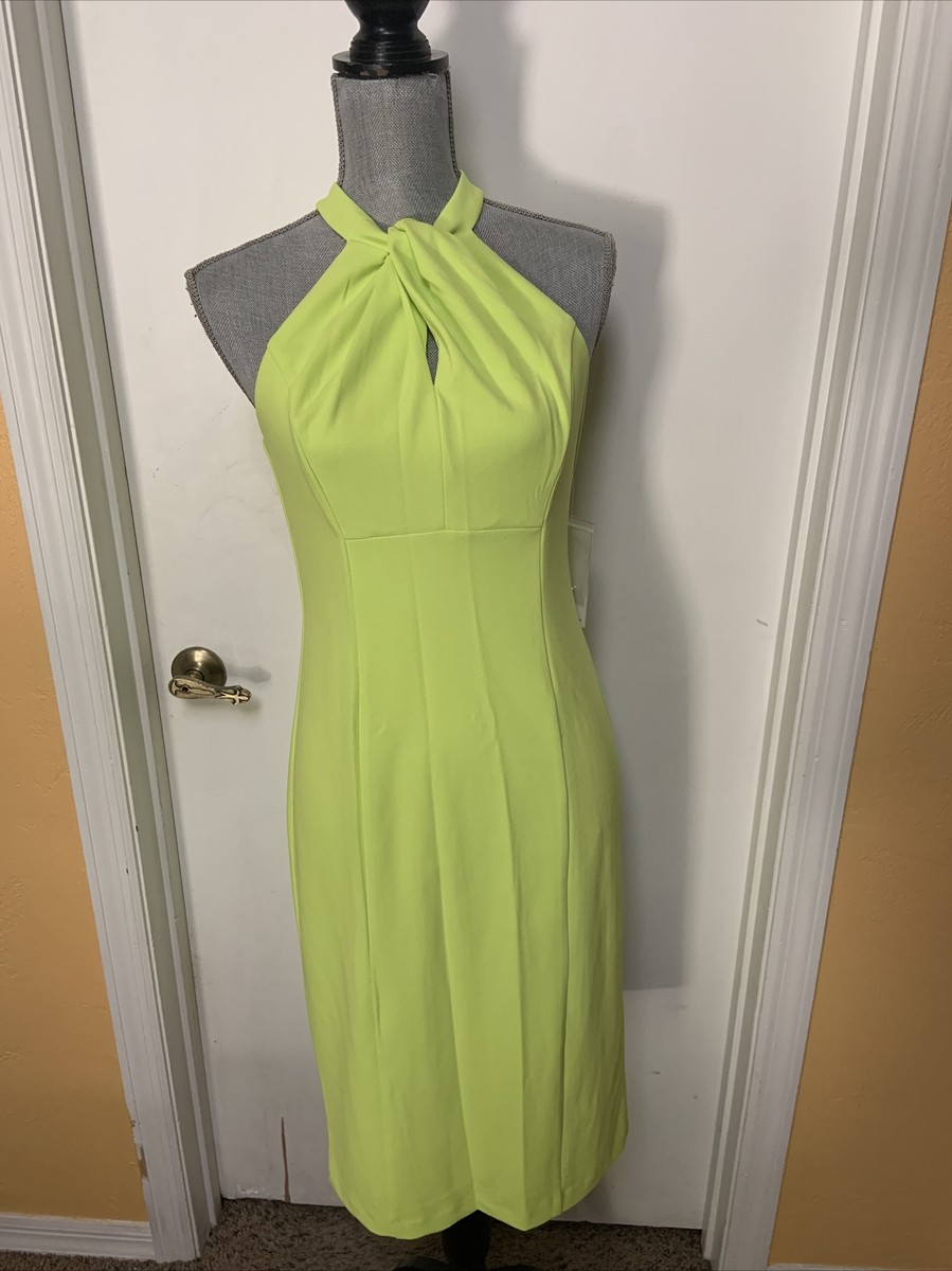 julia jordan green dress Julia Jordan Knot Neck Tulip Hem Dress  JULIA JORDAN