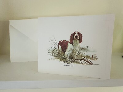 12 Bright of America SPRINGER SPANIEL Dog Note Cards Brian Harper New in Package