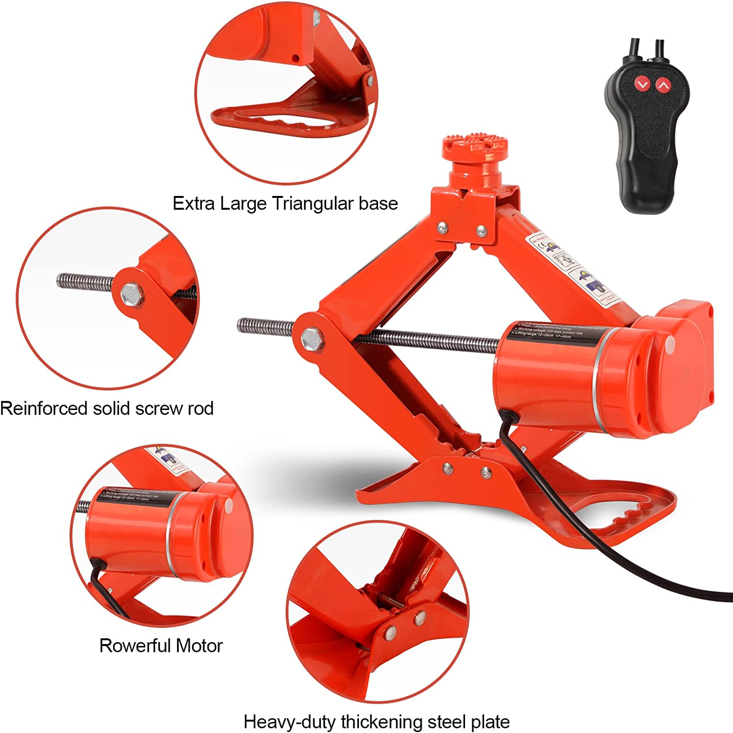 Electric Car Jack 3 Ton 12V Car Scissor Jack for Car Sedan and SUV