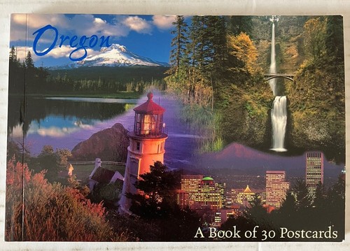 Oregon A Book of 30 Postcards Color Paperback Beaches Cities Mountains