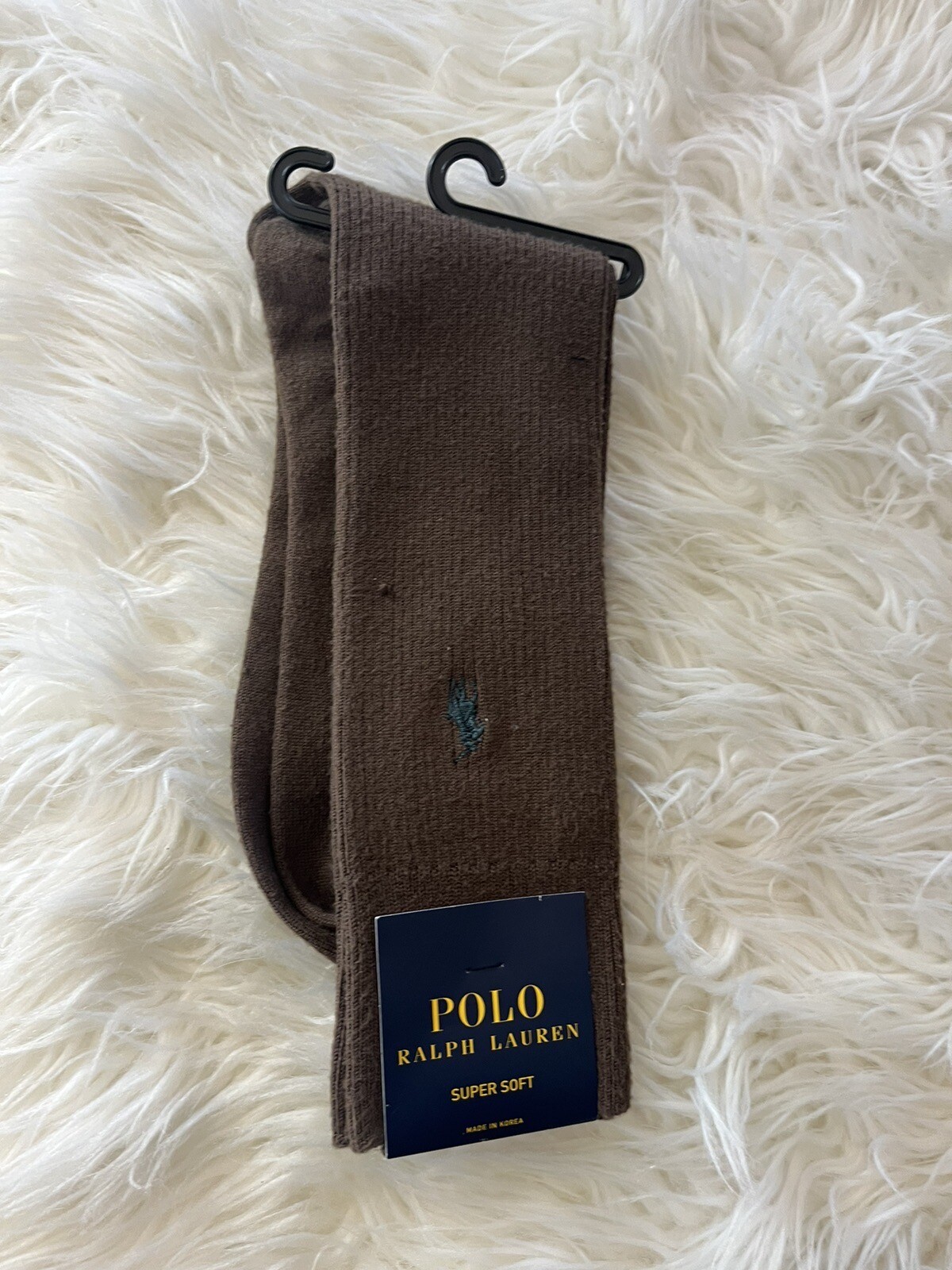 Calze Polo Ralph Lauren uomo firmate pony classiche girocollo nuove con etichette 10 13 marroni