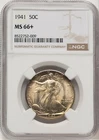 1941 Walking Liberty Half 50c MS66+ NGC 8522752-009