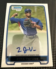 2012 Bowman Chrome Prosect Autographs Chicago Cubs Baseball Card #ZD Zeke DeVoss