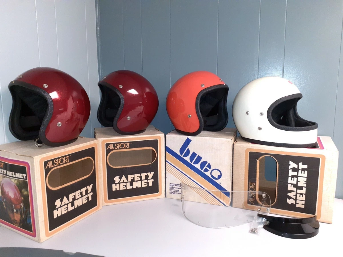 Vintage motorcycle helmets on sale ebay