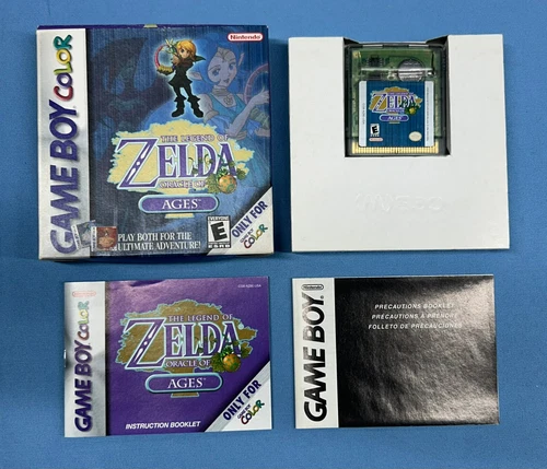 Zelda Oracle of Ages CIB GREAT Condition Game Boy Color GBC Complete Box