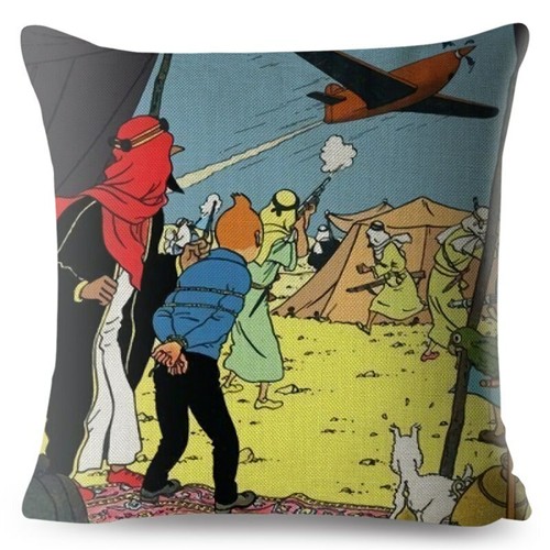 The Adventures of Tintin Print Throw Textile Cushion Cover Sofa Home Decor - Picture 12 of 38