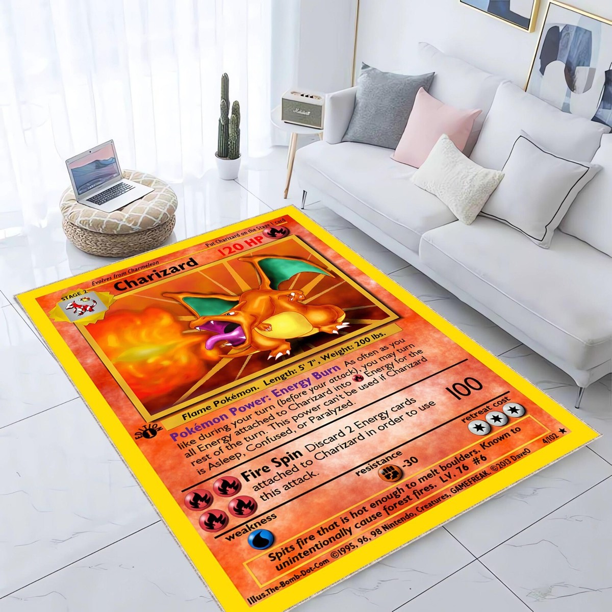 charizard pokemon card pillow Decorative Painting Pokmon Card Charizard