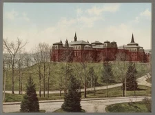 8" x 10" 1901 The Main building, Wellesley College Vintage