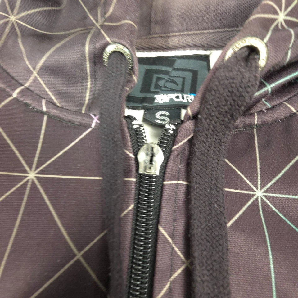 Rip Curl Jumper Mens SMALL Black Long Sleeve Full Zip Hooded Fleece Warm Size S - Image 4 of 4