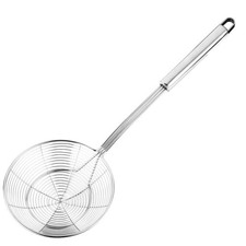 Hiware Solid Stainless Steel Spider Strainer Skimmer Ladle 5.4-Inch, Silver 