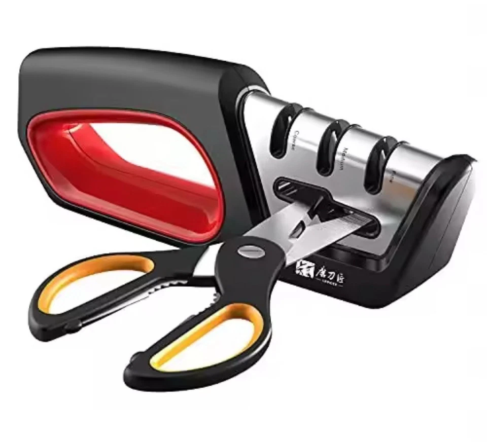 Afilador de cuchillos de cocina 4 en 1 diamante acero tungsteno herramienta de cerámica Foto 3 de 4