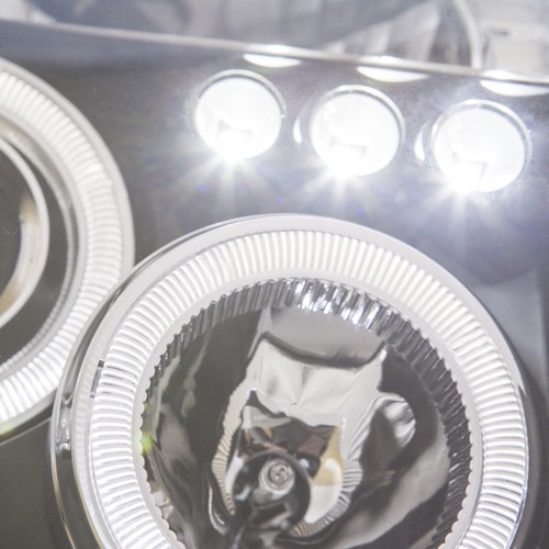 phares pour NISSAN NAVARA D40 PATHFINDER 2005 2006-2010 angel eyes noir LHD - Imagen 5 de 10