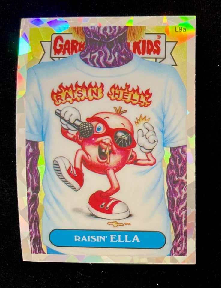 Garbage Pail Kids Chrome Series 1 Raisin' ELLA Atomic Refractor Topps #L9a Rare - Image 2 of 3