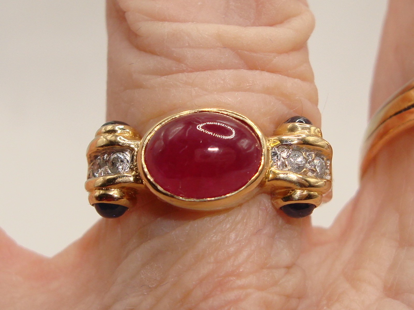 ELEGANT 14K SOLID GOLD APPROX. 2+ CTW RUBY, SAPPH… - image 1