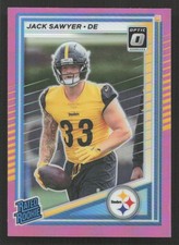 2025 Donruss Jack Sawyer Optic Rated Rookies Preview Pink RC Rookie #390 Card. rookie card picture