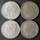 Lot of Four 1879 $1 Morgan Silver Dollars