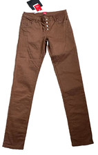 BNWT Miss by Captain Tortue Chocolate Brown Stretch Jeans Size 36/UK8 Waist 28