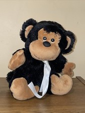 Progressive Brand Monkey Plush Black/Brown. Stitched Eyes. Very Soft 