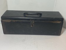 Vintage John Deere Tractor Metal Tool Box W/ Tray