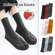 Womens Two Toe Split Socks Unisex Comfortable Foot Covering Colorful Casual Sox