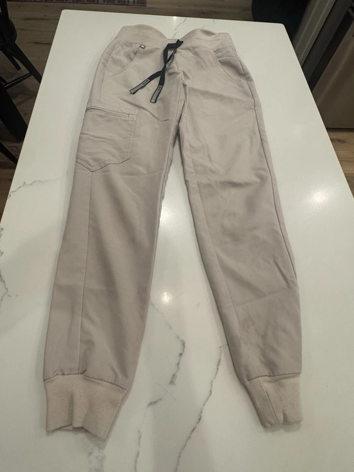 Colección Técnica FIGS Talla Pantalones Médicos XXS Caqui Tostado Cremallera Bolsillo Enfermera Foto 2 de 4