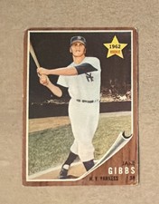 1962 Topps Baseball Jake Gibbs New York Yankees Rookie Card #281. rookie card picture