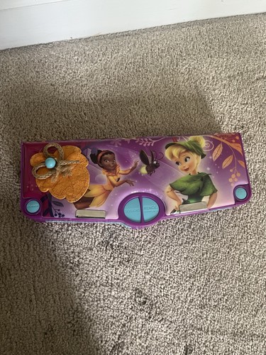 Disney Pixie Hollow Tinkerbell pencil case with buttons Moonstone Magic fairies