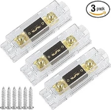 3 Pack 300 AMP ANL Fuse Holder Block 0/2/4/8 Gauge AWG Car Audio 300A 1/0 Zero G