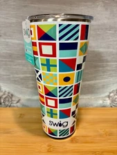 New! SWIG LIFE 32oz Tumbler - Nauti Girl Cup & Lid - Insulated * Fun & Bright *