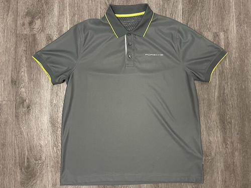 Porsche Drivers Selection Polo Shirt Men's X-Large Gray Golf Performance