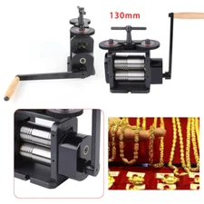 130mm Manual Rolling Mill Machine,Wire Flat Pattern Sheet Metal Jewelry Tool