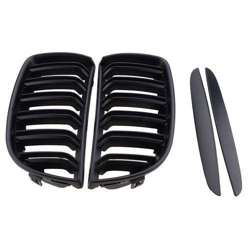 Parrilla delantera negra mate de doble listón para BMW E90 E91 2005~2008 - Imagen 2 de 7
