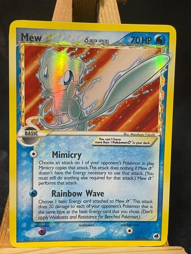 Pokemon Mew Gold Star Delta Species Ex Dragon Frontiers 101/101 Secret –  Pokemon Plug