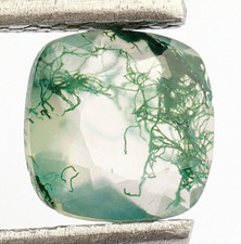 Natural Green Moss Agate Brilliant Cut Cushion Shape 5X5mm Loose Gemstone 0.5 Ct