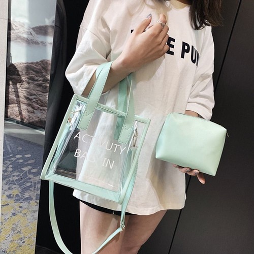 Summer Beach PVC Transparent Crossbody Bags Handbags Shoulder Bags Jelly Bag - Picture 7 of 16