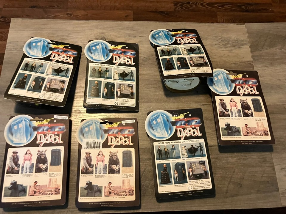 Vintage Doctor Who UK 1987 Sealed Dapol Lot Dalek Mel K9 Lot Group Set