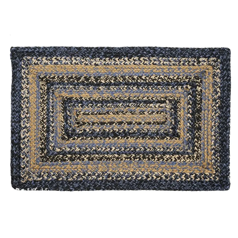 River Shale Braided Area Rug By IHF Rugs. Oval & Rectangle. Many Sizes. Blue/Tan - Image 3 of 4