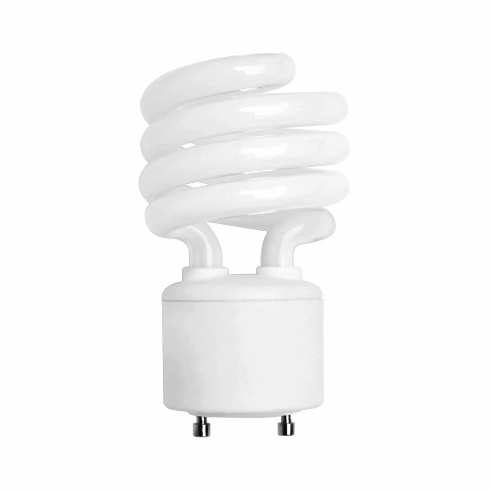 4 Pack Spiral CFL Fluorescent 13 Watt 60W Twist and Lock GU24 5000K Bright White - Image 4 of 4