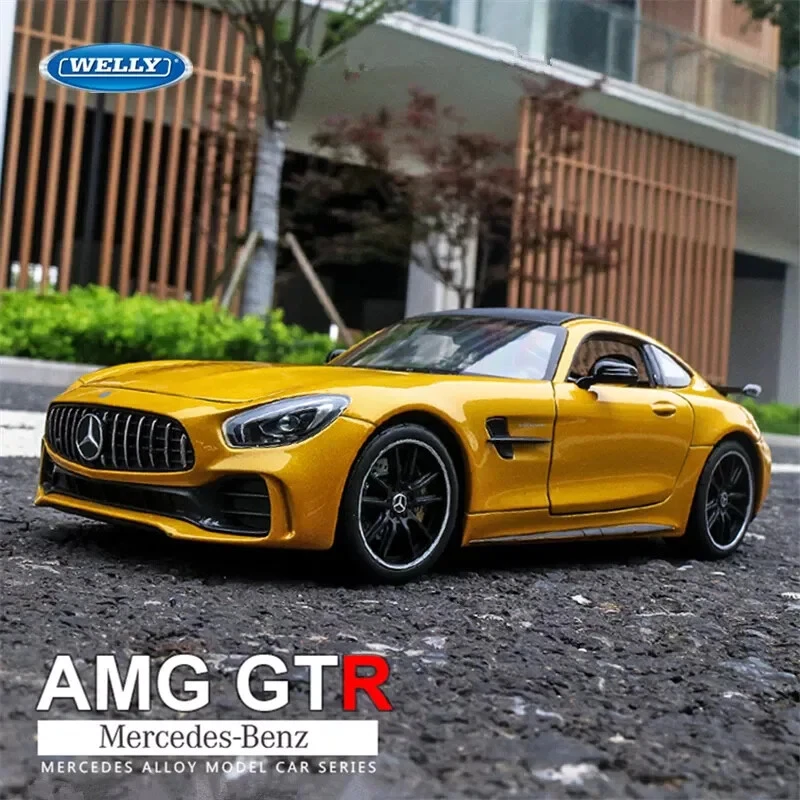 Welly 1:24 Mercedes Benz AMG GT R Alloy Sports Car Model Diecast Toy Vehicles - Image 2 of 4