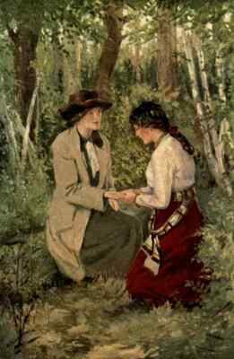 A4 Druck Goss John 1887 1963 Midsummer Wooing 1913 Ladies by lake 2