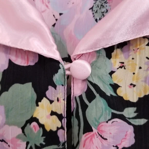 UNDERCOVER Mini abito tunica da notte vintage Victoria's Secret stampa floreale taglia M L