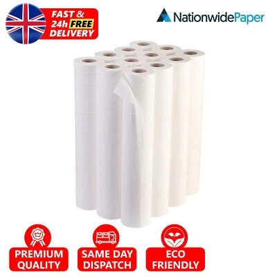 NATIONWIDE PAPER 12 x Massage Table Bed Cover Couch Hygiene 20" Paper Rolls Tissue 40m White