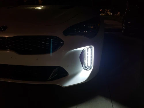 Front Airvent Bumper 2Way LED Fog Lamp DRL Light For 2018-2023 Kia Stinger 3.3GT