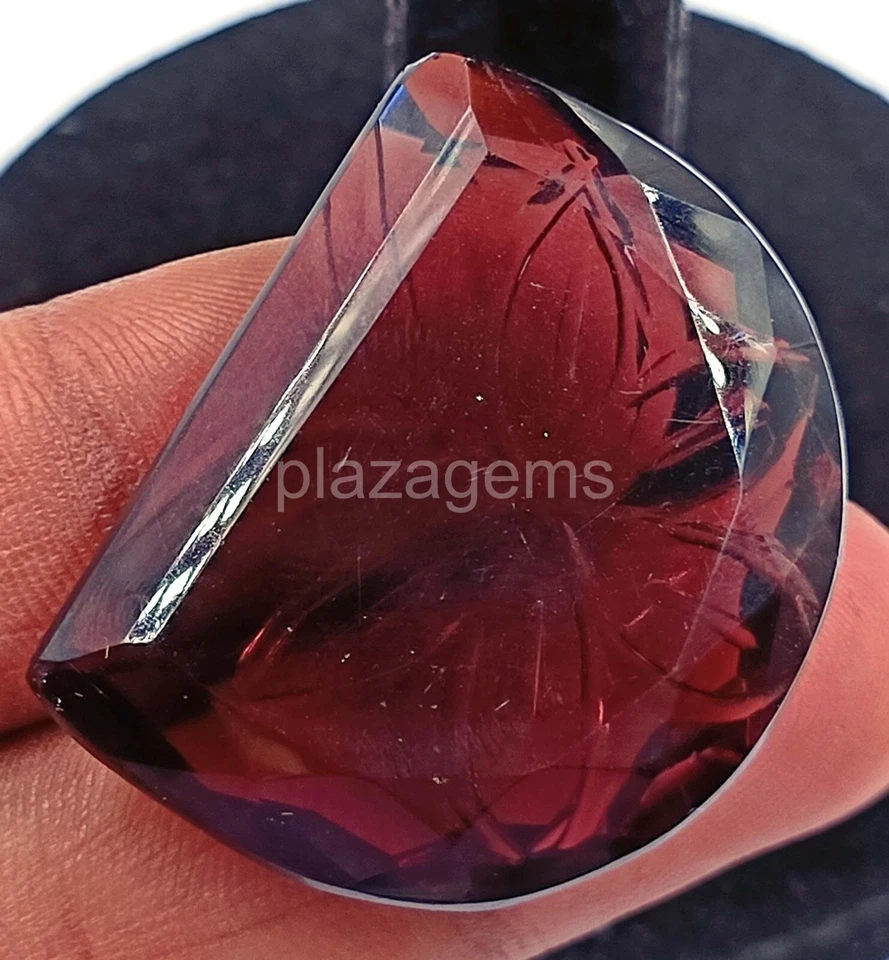 Piedra preciosa suelta certificada artesanalmente amatista púrpura corte elegante 64,05 quilates 5JRV Foto 4 de 4