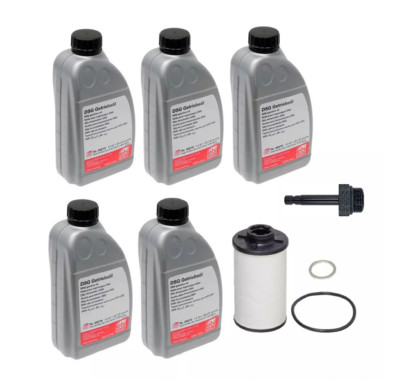 DSG Service Kit 6 Speed Dual Clutch Transmission Fluid + Filter FEBI for VW