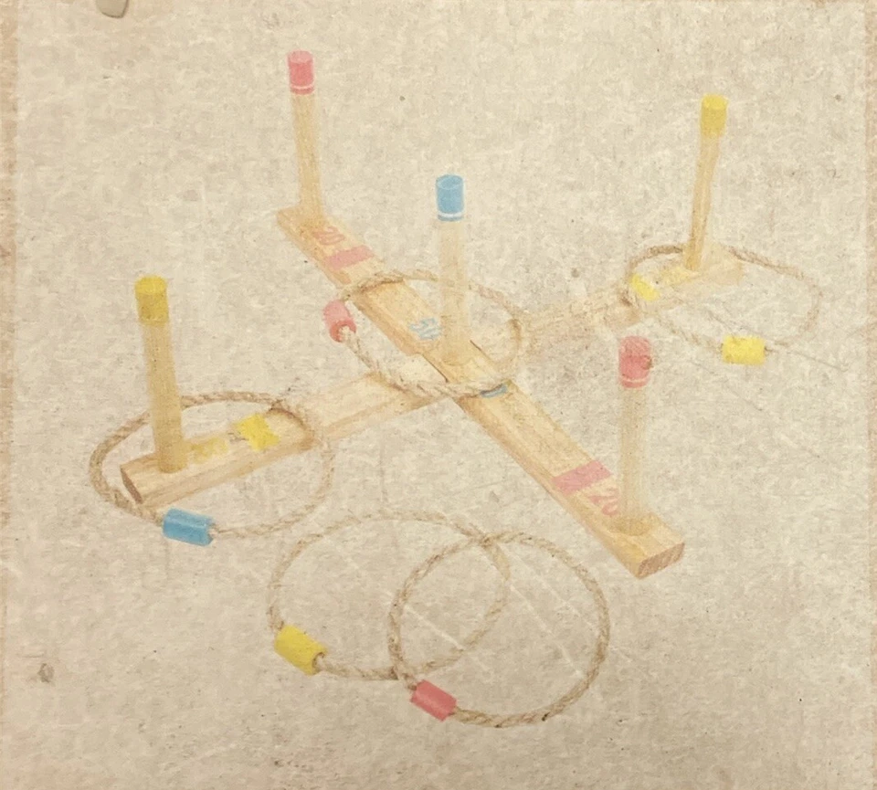 M&S CLASSIC HOOPLA RING TOSS WOODEN AND ROPE GAME FOR FAMILY AND FRIENDS - Image 2 of 4