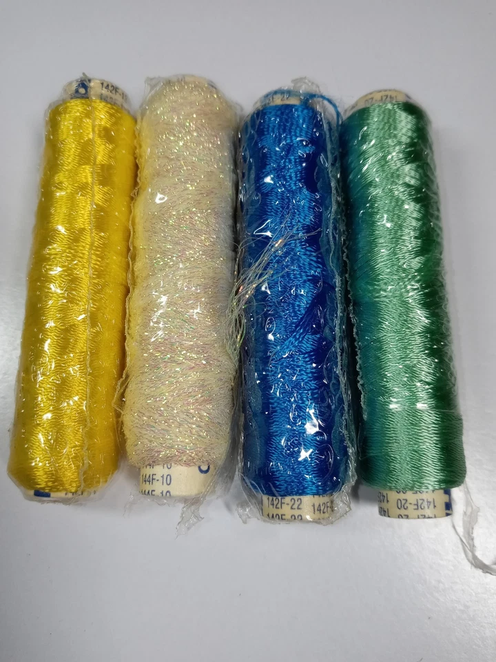 Original Rhode Island Textiles Rayon Ribbon Floss Lot of 4 Spools NOS - Image 2 of 2