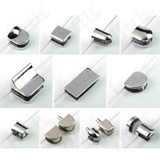 Glass Shelf Brackets - Adjustable Zinc Alloy Glass Clamp Metal Clip Shaft Mount